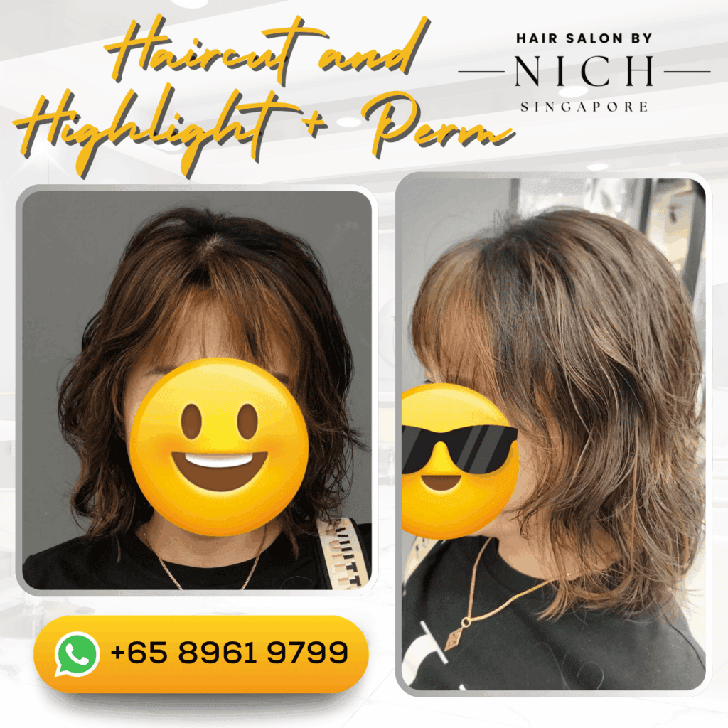 Haircut and Highlight Perm